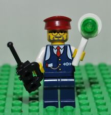 Lego Train trn075 Capostazione Conductor Charlie radio paletta segnale 2002