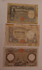 ITALY. 3 Notes. 100 Lire. 1942