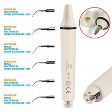 Dentista Ultrasuoni Ablatore Manipolo + 6 Inserti Punte Tip Per EMS Woodpecker E