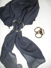 ferma foulard 3 anelli