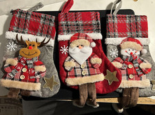 Calze Befana Vuote 3 Set Decorazioni Natalizie per la Casa