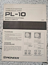 PIONEER PL 10 Stereo Giradischi ISTRUZIONI  in tedesco e francese