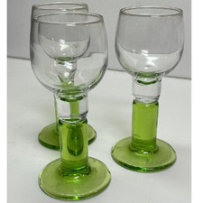 Bicchiere Limoncino Bormioli 6 cl Set 3 Calice Liquore Vetro Verde Amaro Bar