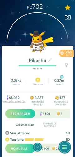 Shiny pikachu winter trade - pikachu,