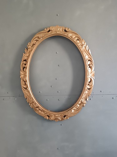 Antica cornice ovale legno - in,