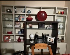 libreria Poliform mod. wall to wall laccata color canapa