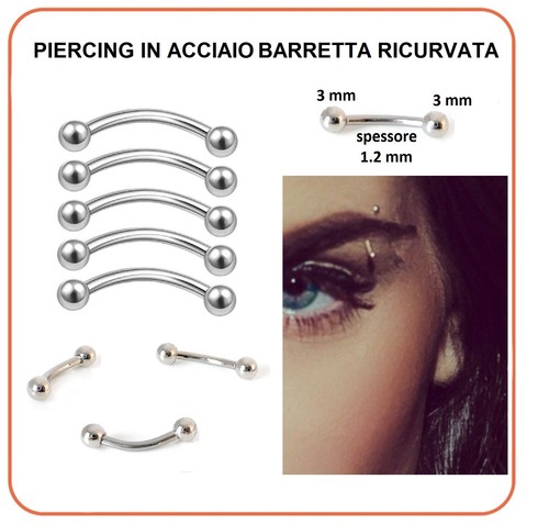 Piercing sopracciglio curvo - sopracciglio,
