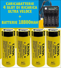 caricabatterie o BATTERIE ricaricabili 26650 3.7V 18800Mah TORCIA avvitatore