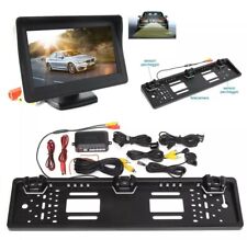 Kit Parcheggio Monitor Portatarga Telecamera Retromarcia + Sensori e Cicalino