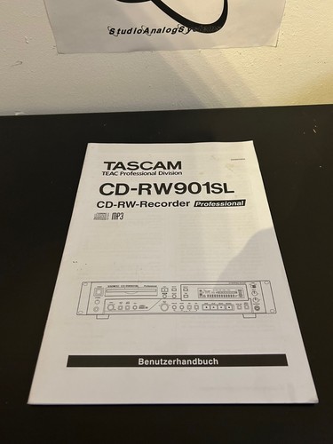 Tascam rw901sl manuale - cd-rw901sl, di
