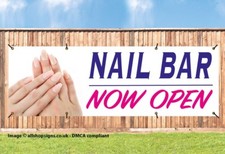 NAIL BAR NOW OPEN OUTDOOR SIGN