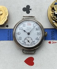 Orologio stile trincea argento campagna Mappin 1927 Edimburgo test ricambi/riparazioni