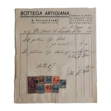1941 Bottega Artigiana Fabbrica Salotti Roma Fattura C03451