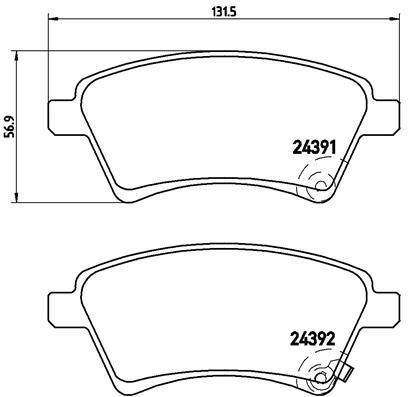 Brembo p23105 kit pastiglie - brembo,