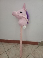 Peluche unicorno cavalcabile a bastone cm.80