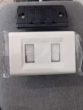 Kit Interruttore Doppio Supporto E Placchetta  Compatibile TICINO MAGIC BTICINO