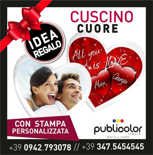 Cuscino cuore personalizzato - ,