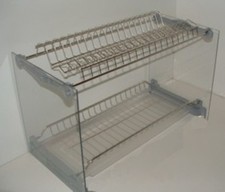 Scolapiatti inox con vaschetta raccogli gocce per mobile da 45 - 60 - 80 - 90