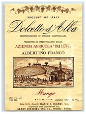 Vintage Dolcetto D Alba