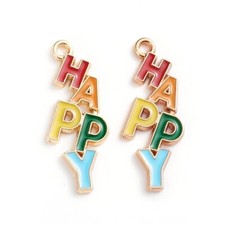4pz charm ciondoli HAPPY in