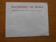 ANTICA BUSTA PUBBLICITARIA TRAVERTINO DI ROMA BAGNI DI TIVOLI STORIA POSTALE