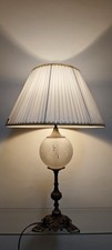 Lampada classica metallo boccia vetro paralume antico vintage antiquariato