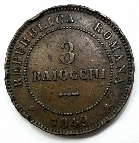 Pièce baiocchi 1849 - 3, r