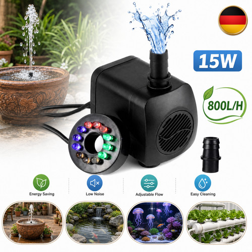Pompa sommersa 800l 15w - pompa, 800l/h