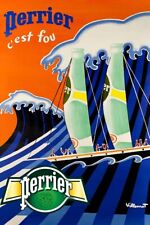 Poster Manifesto Locandina Pubblicitaria Acqua Minerale Perrier Stampa 40x60 Cm.