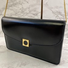 Launer London Leather Shoulder Bag Black Classic Luxury UK