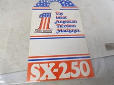 Etichetta vendita manubrio concessionaria ORIGINALE Harley Davidson Aermacchi SX-250 NOS