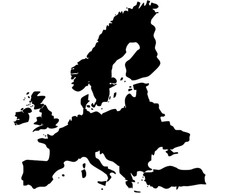 Adesivo mappa Europa Mappa