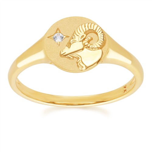 Anello sigillo zodiac topazio - anello,