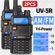 X2 RICETRASMITTENTE BAOFENG UV-5R VHF/UHF DUAL BAND RADIO 136-174 400-480 MHZ