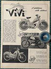Rara Pubblicità Ciclomotore VIVI’ VIBERTI del 1957