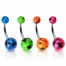 Piercing Ombelicale Palline Fluo