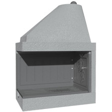 Camino Legna Prefabbricato Ghisa Focolare Aperto Reversibile DS100TGH Calore