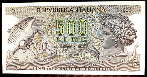 500 lire aretusa - 500, decreto