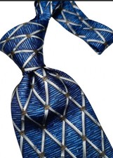 Gianfranco Ferrè Vintage Luxury Tie Silk 100% Blue Made In Italy Handmade 9,5 Cm