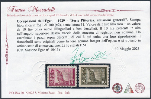 1929 colonie isole egeo - 1929,