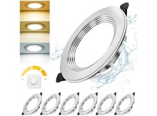 Set Faretti Led Incasso per Cartongesso 7W 700 Lumen Regolazione Colore 6 Pezzi