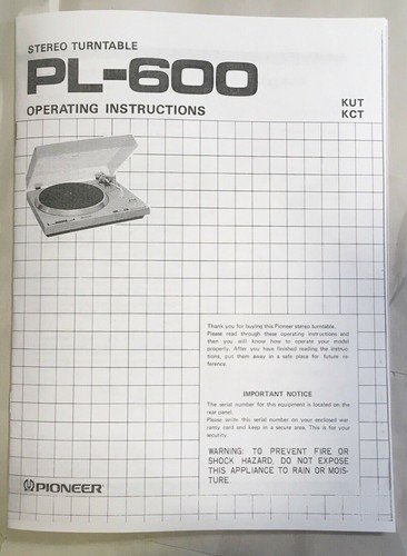 Pioneer 600 giradischi - pioneer,