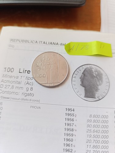 Moneta 100 lire - da, del