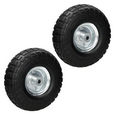 2 x ruota per carriola carrelli PU 4.10/3.50-4 260 x 85 mm di ricambio antiforo