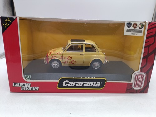 Fiat 500 yellow with - l,