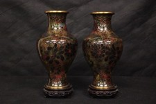 Coppia di vasi / vases cinesi con piedistallo decorati fine '900 XX sec. chinese