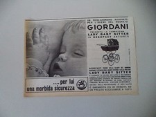 advertising Pubblicità 1965 PASSEGGINO CARROZZINA GIORDANI LADY BABY SITTER