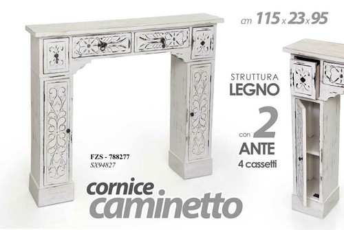 Cornice camino caminetto - cornice, legno
