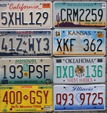 8 TARGHE Auto Americane