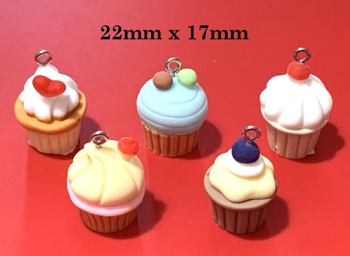 Ciondoli resina cupcakes - in,